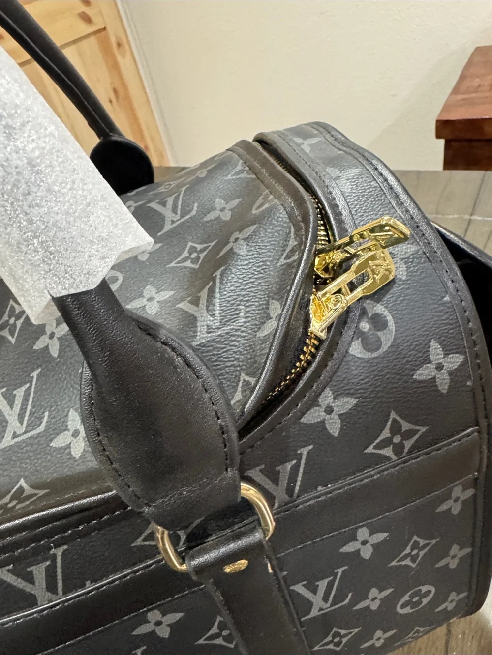 Pet carrier Black & Gray Monogram  Bag